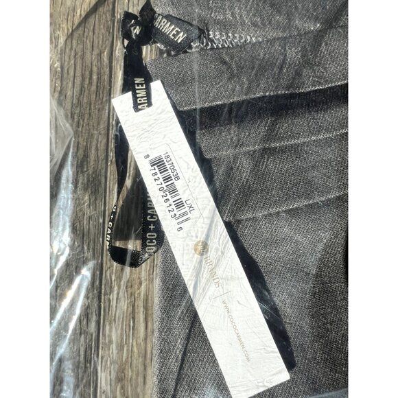 Coco + Carmen Leggings - Grey with Black Accent on Waist- L/XL - Picture 3 of 6